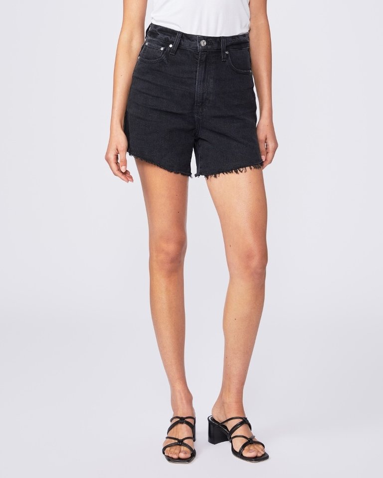 Paige High Rise Noella Short w/ Raw Hem in Night Dive