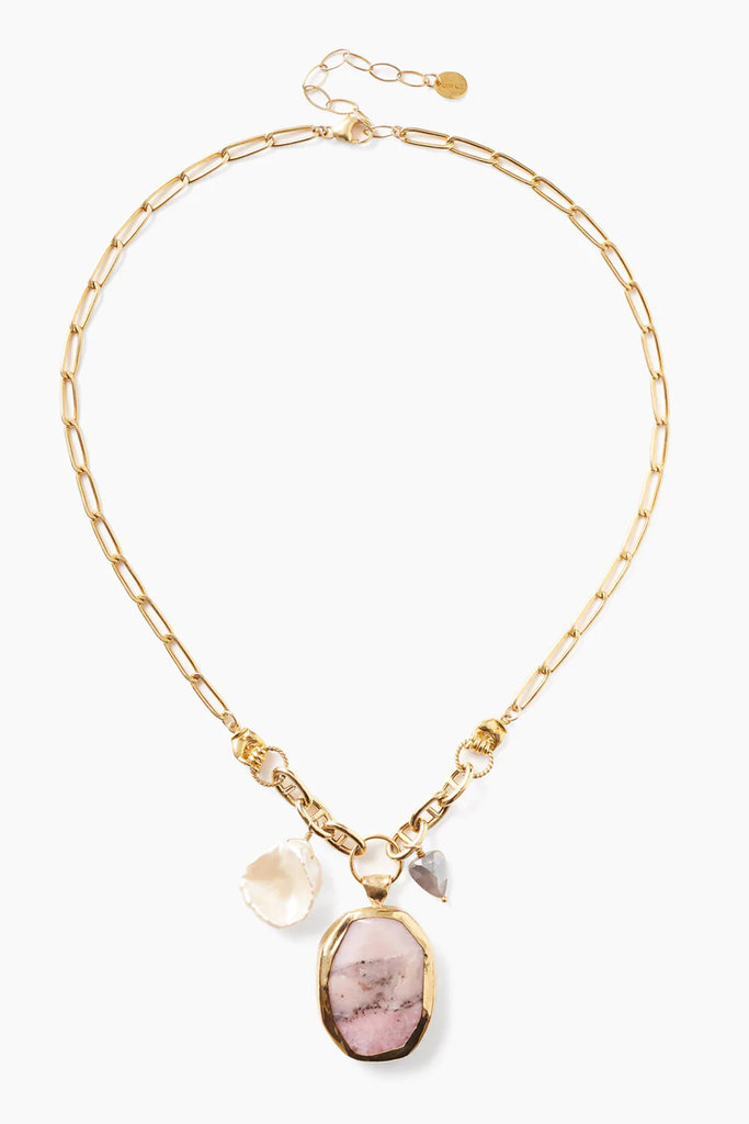 Chan Luu Pink Opal Theta Necklace
