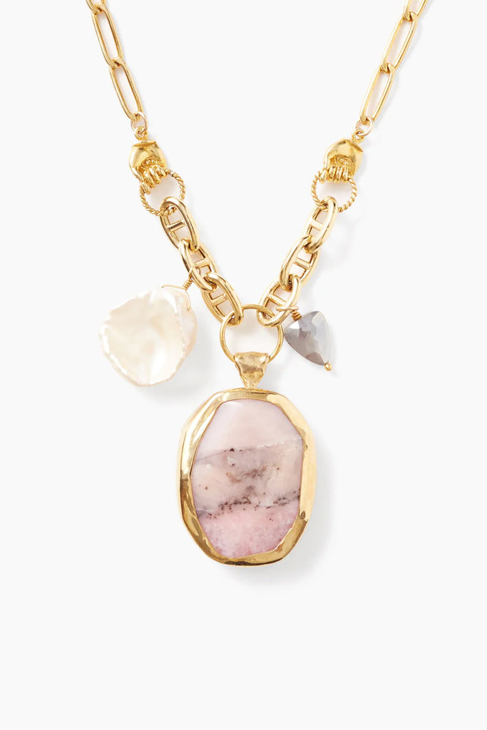 Chan Luu Pink Opal Theta Necklace