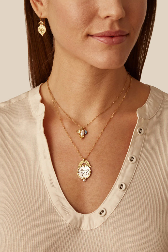 Chan Luu Silver & Gold Pearl Piraeus Necklace