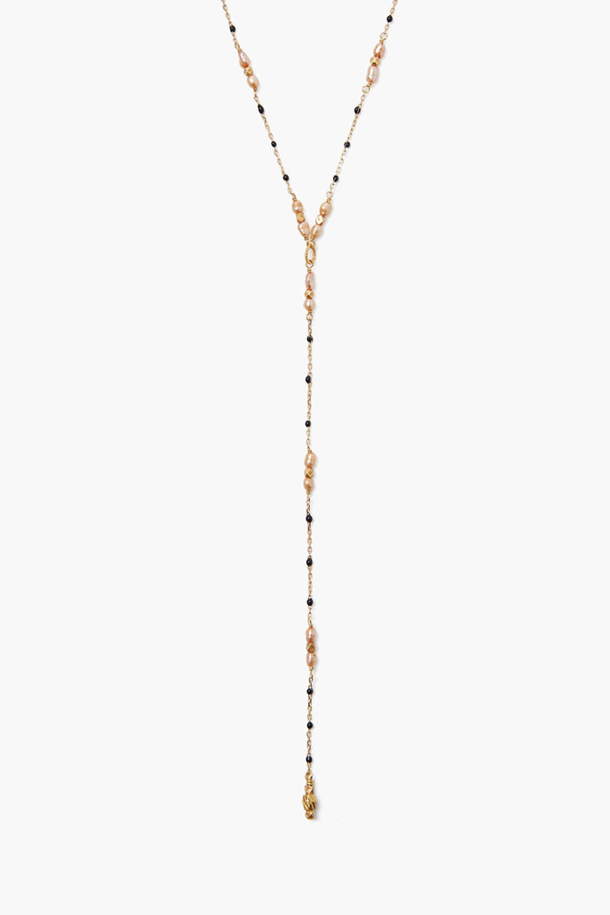 Chan Luu Black Mix Lariat Necklace