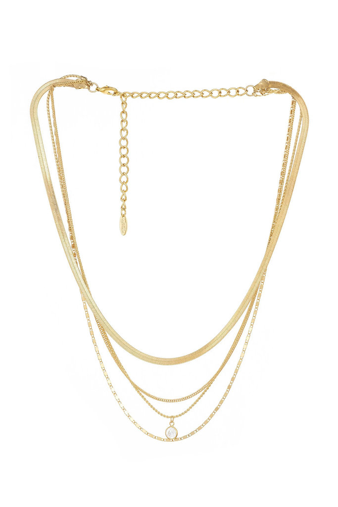 Ettika All the Chains 18k Gold Plated Layered Necklace