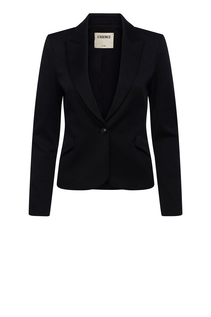 L'Agence Jennah Cropped Blazer in Midnight