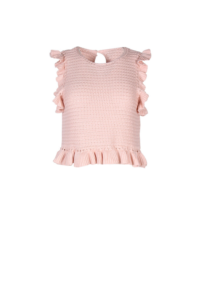 Julianna Knitted Ruffle Crop Top