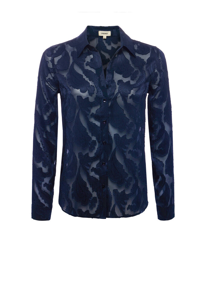 L'Agence Laurent Blouse in Midnight Paisley
