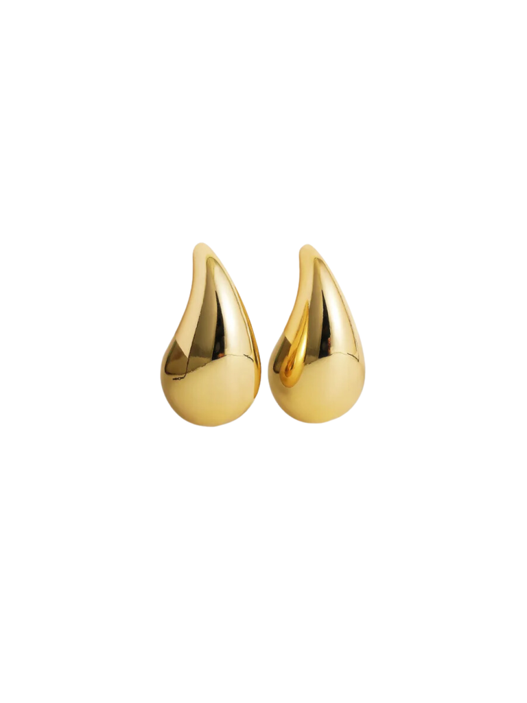 Cerulean Gold Drop Earrings