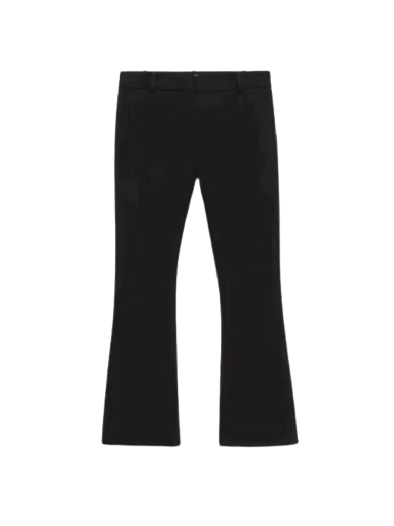 Frame Le Crop Mini Boot Trouser in Noir