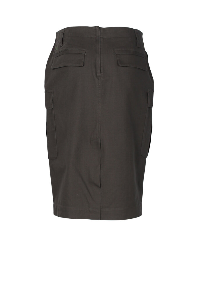 Vince. Cotton Low-Rise Utility Cargo Skirt in Night Pine