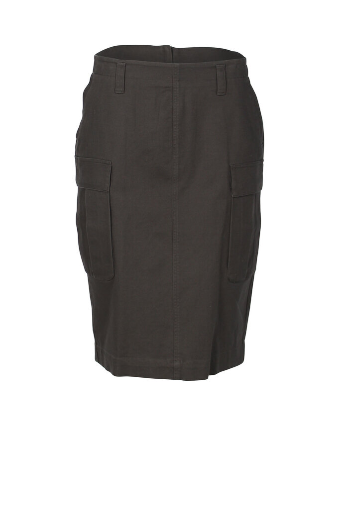 Vince. Cotton Low-Rise Utility Cargo Skirt in Night Pine