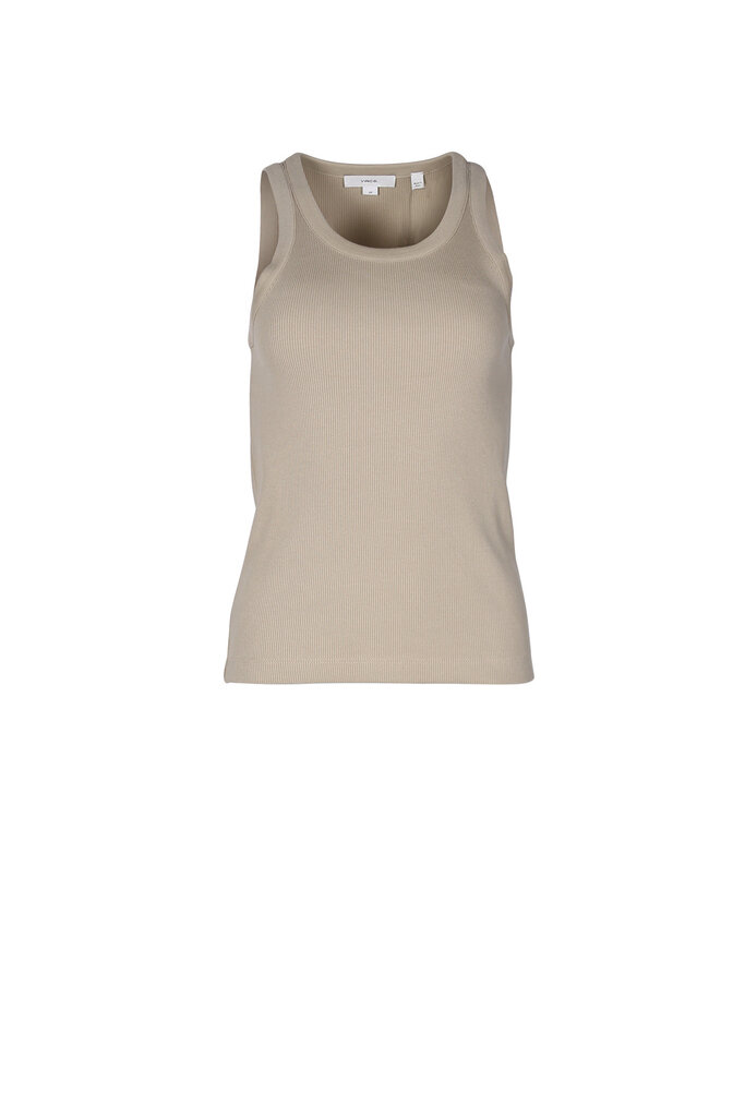 Vince. Ribbed Scoop-Neck Tank