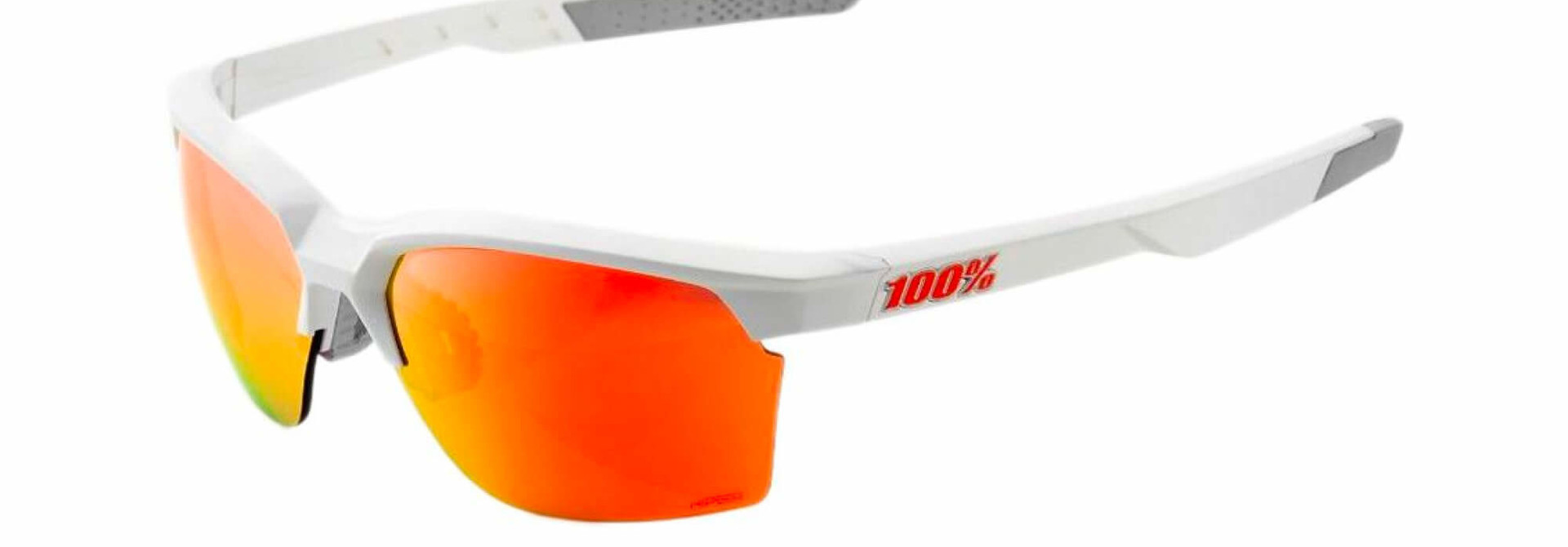 Sportcoupe Matte White Hiper Red Multilayer Mirror Lens