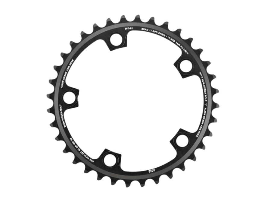 Chainring S1 110BCD 11 Speed Yaw Alloy Black 36T