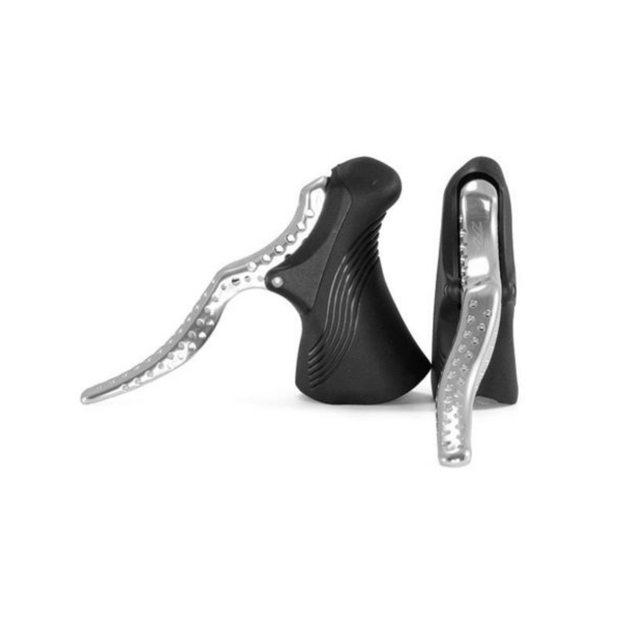 TRP Brake Levers, RRL Classic Road Style SILVER with BLACK Hoods (Pairs)