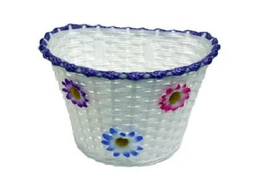 Front Basket For Kid Bikes With Flowers