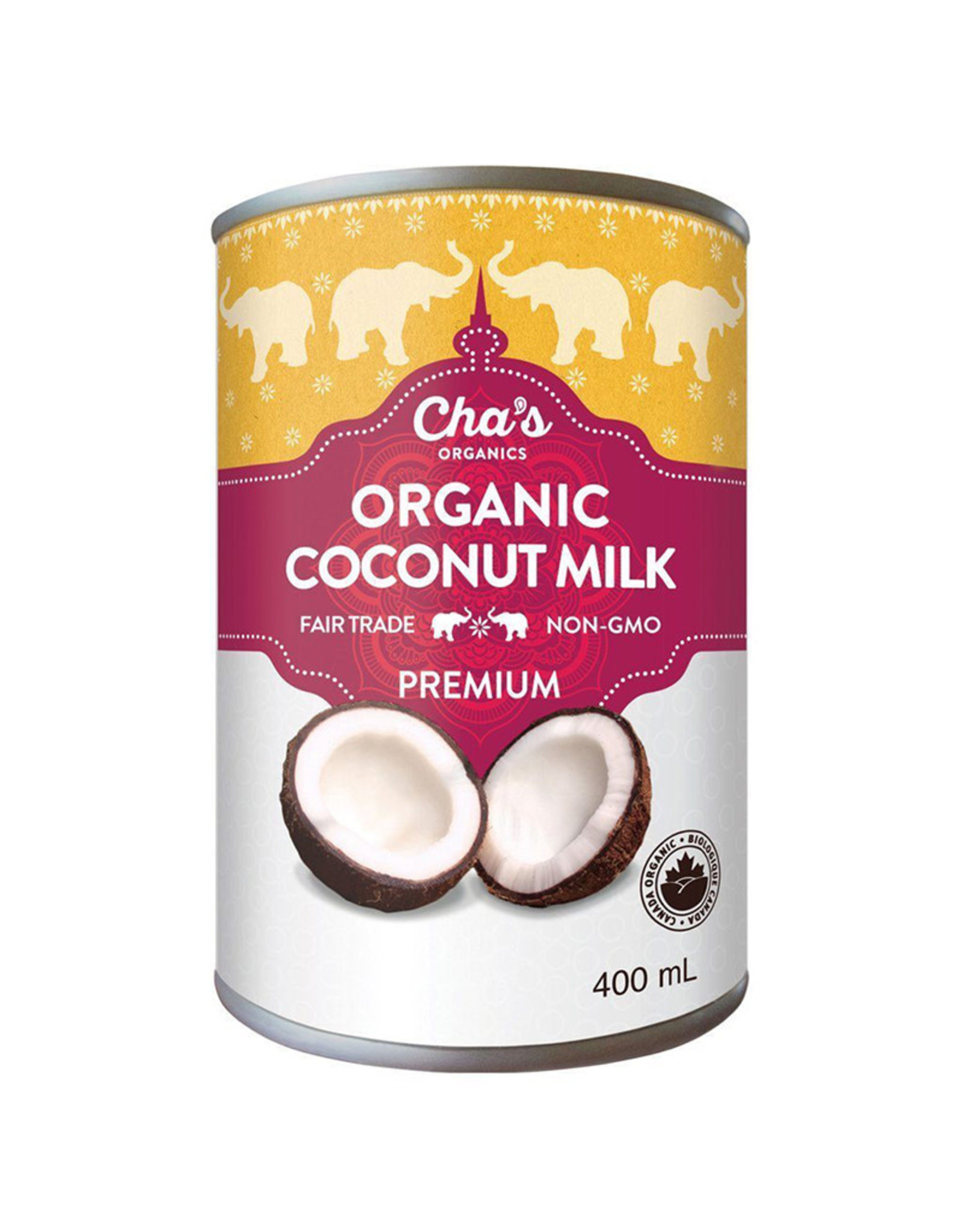 Cha's Organics Cha's - Premium Organic Coconut Milk (400 ml)