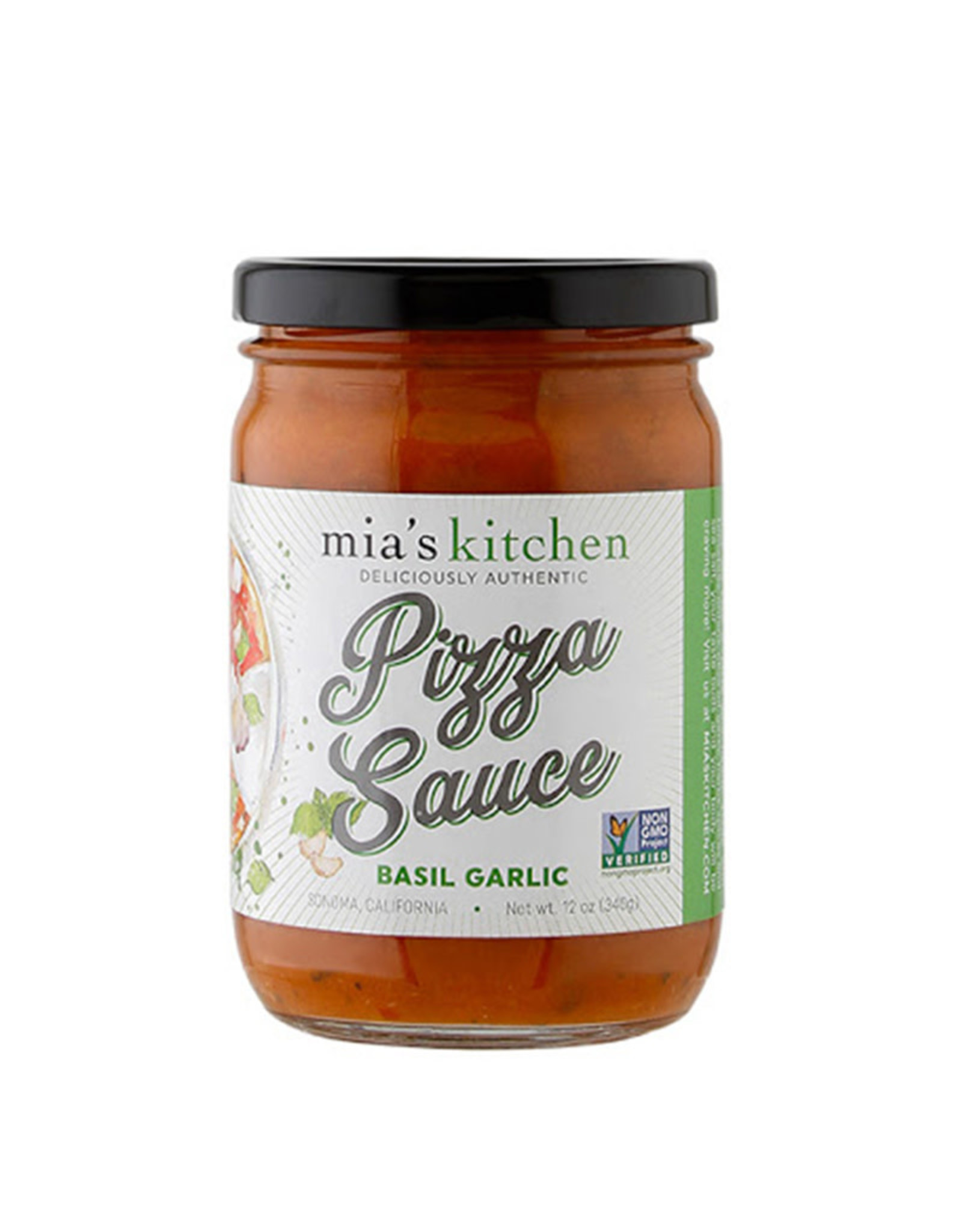 Mia's Kitchen Mias Kitchen - Pizza Sauce, Basil Garlic (340ml)