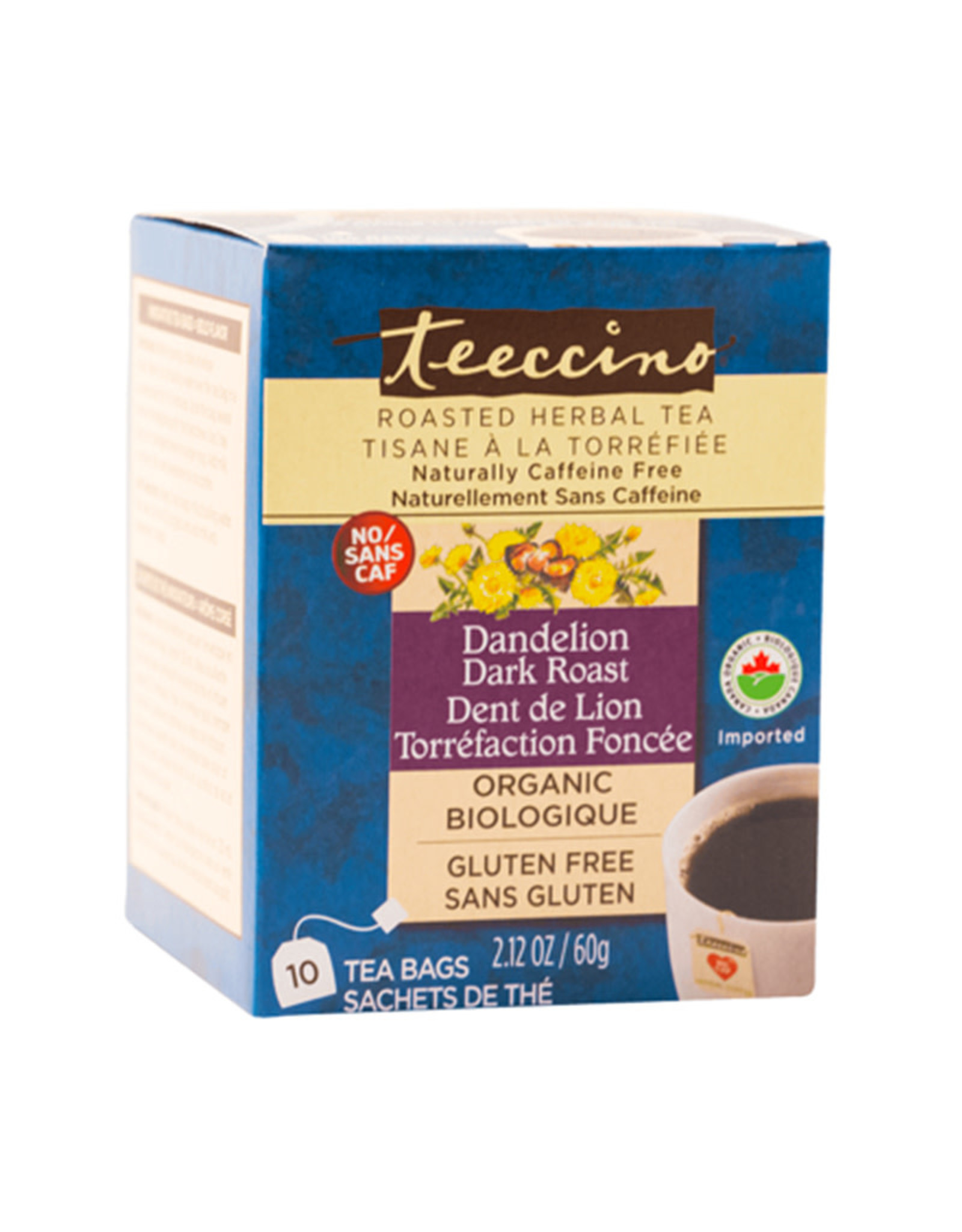 Teeccino Teeccino - Herbal Tea, Dandelion Dark Roast Chicory (10 Bags)