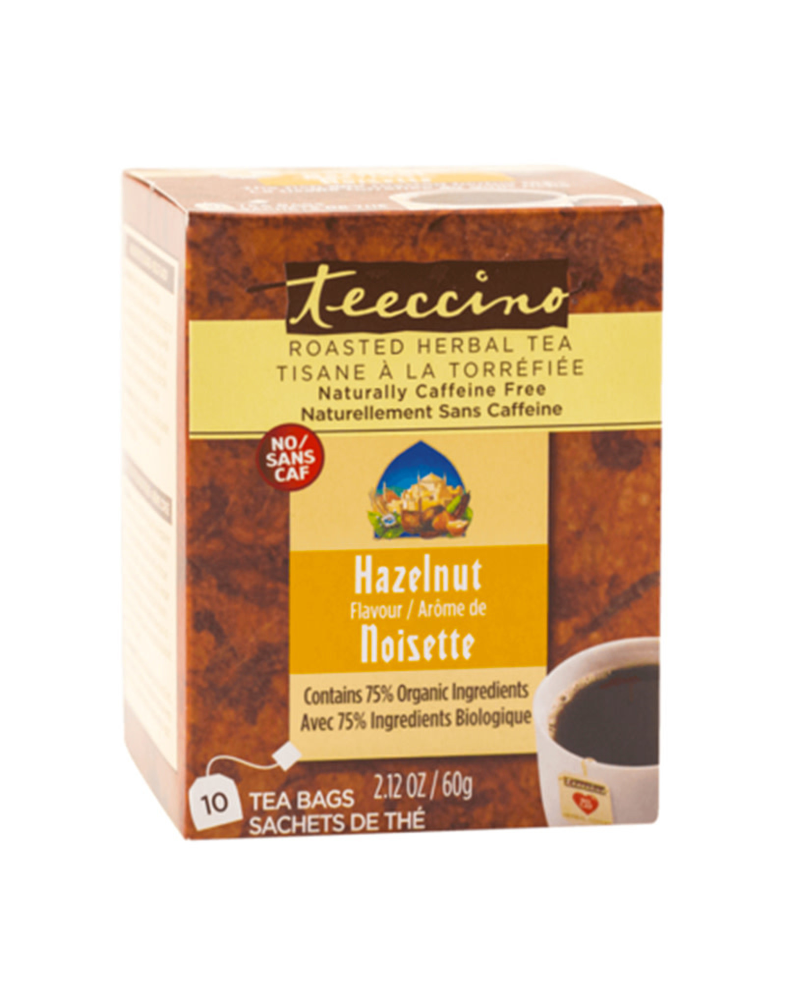 Teeccino Teeccino - Herbal Tea, Hazelnut (10 Bags)