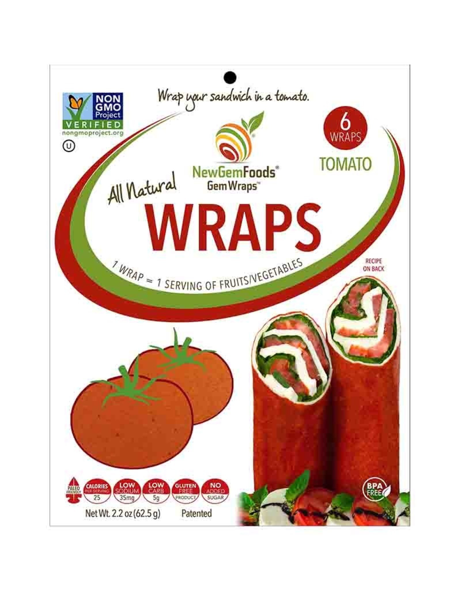 Gemwraps Gemwraps - Sandwich Wrap, Tomatoes