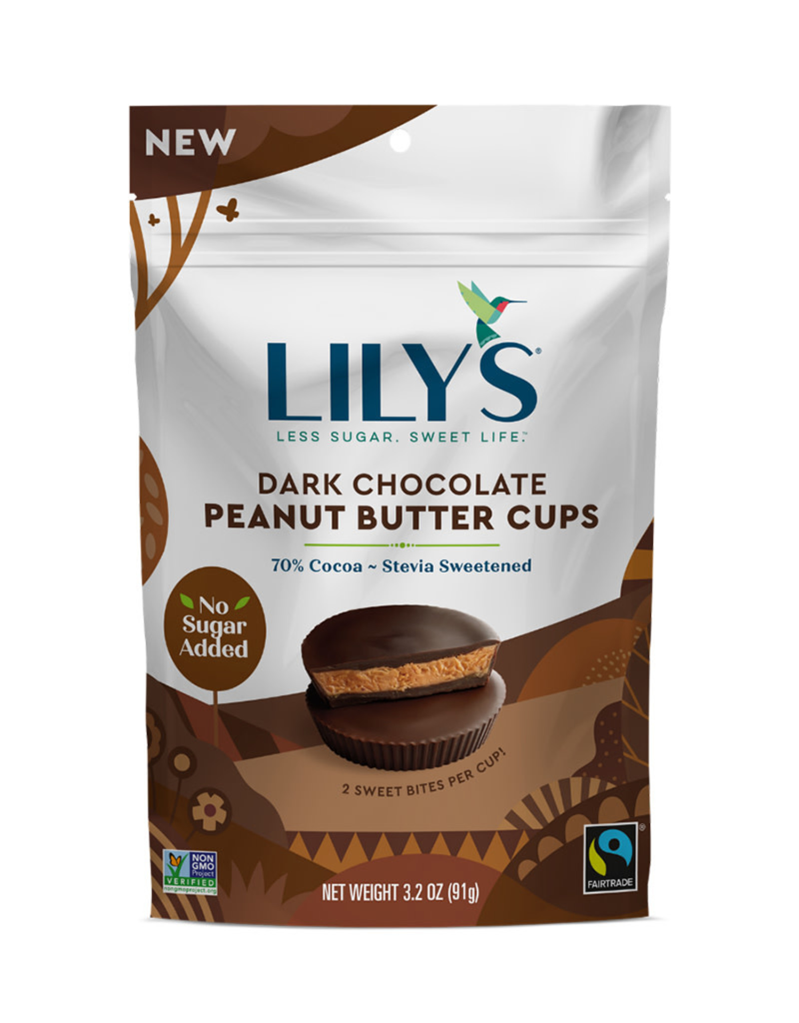 Lily's Sweets Lilys Sweets - Peanut Butter Cups, Dark Chocolate (91g)