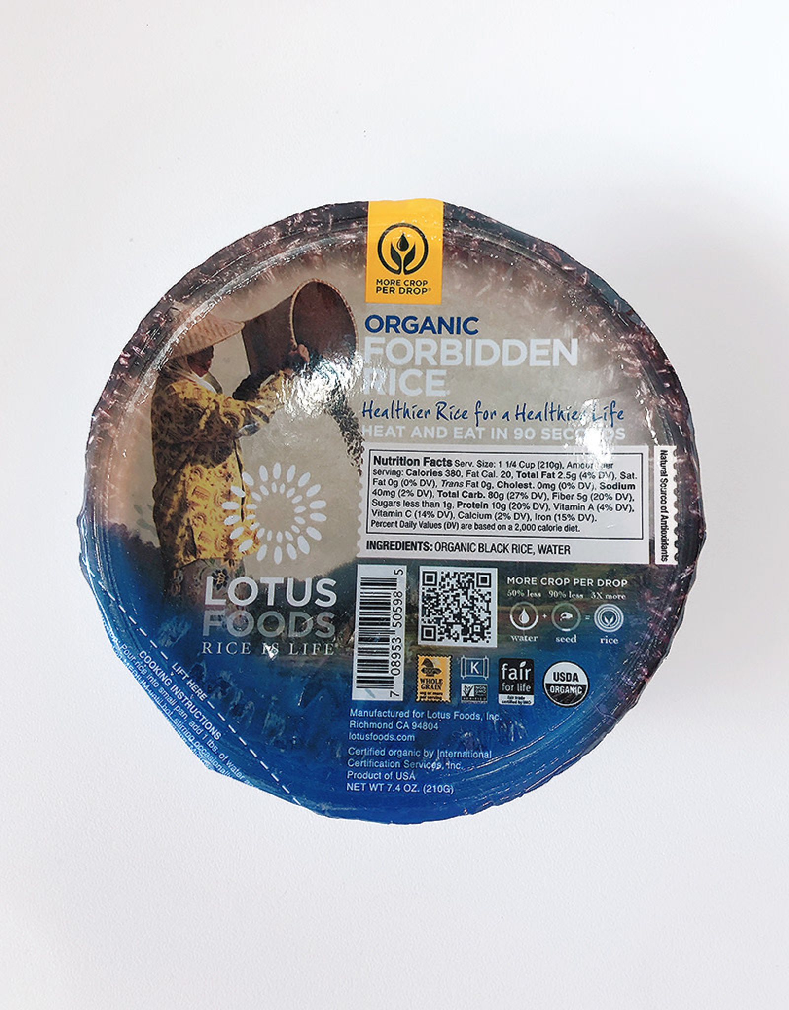 Lotus Foods Lotus Foods - Rice Bowl, Heirloom Fobidden Rice (Black)