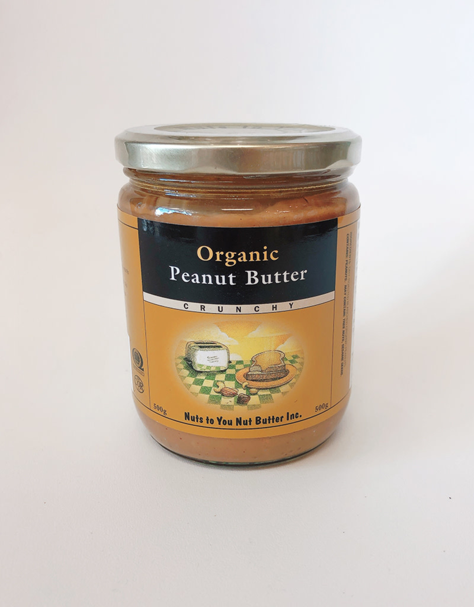 Nuts To You NTY - Organic Peanut Butter, Crunchy (500g)
