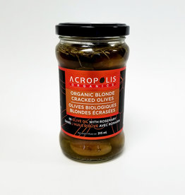 Acropolis Acropolis - Organic Blonde Cracked Olives with Rosemary (315 ml)