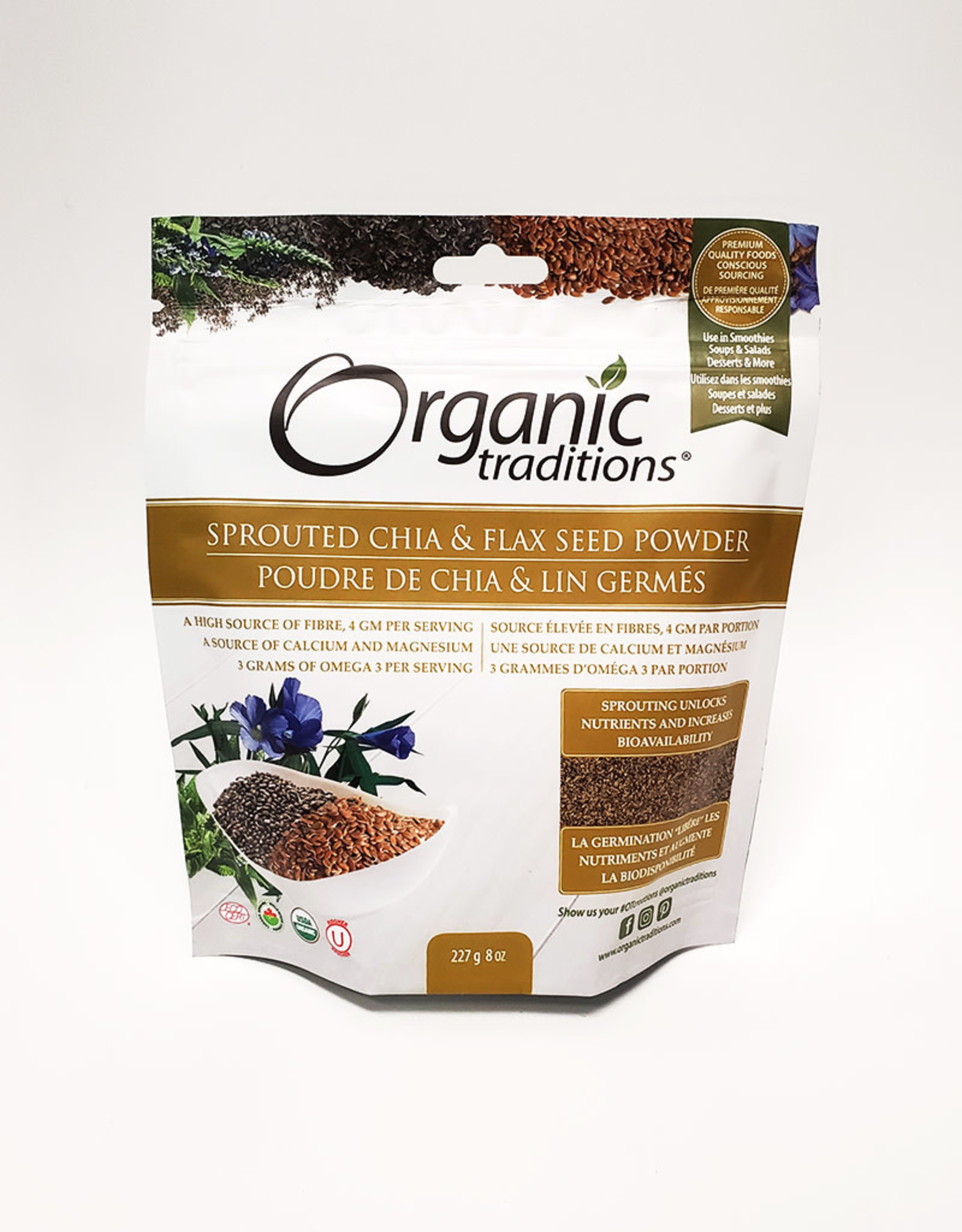 Organic Traditions Organic Traditions - Sprouted Chia and Flax Seed Powder (227g)