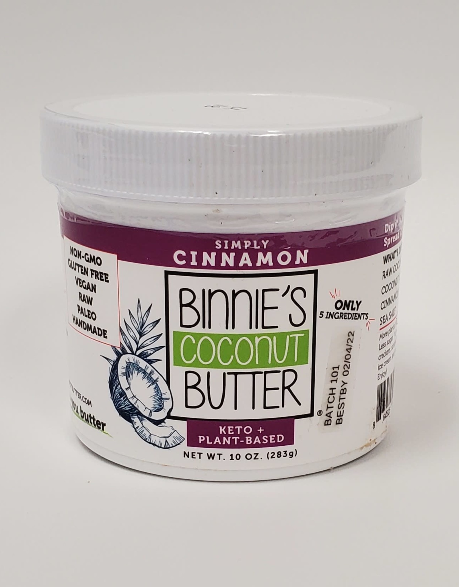 Binnie's Binnie's Coconut Butter - Simply Cinnamon (283g)