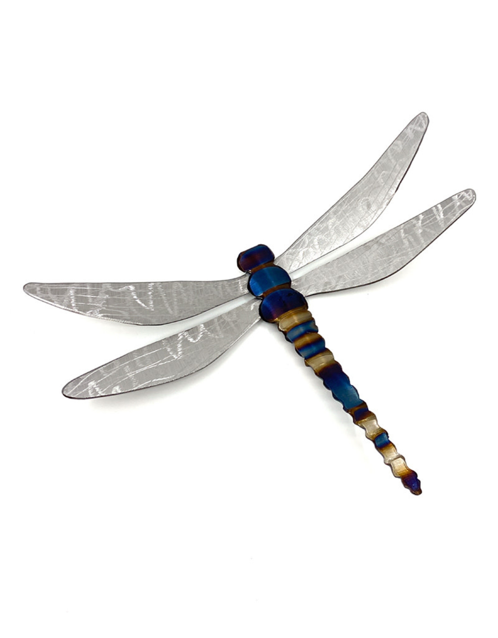 RUNNING ROCK ART 9'' STEEL DRAGONFLY WALL ACCENT