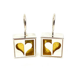 VICTORIA VARGA HALF HEART EARRINGS