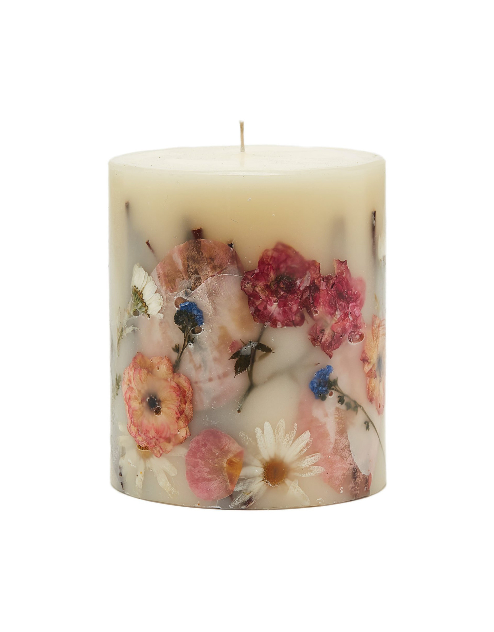 ROSY RINGS APRICOT ROSE SMALL ROUND BOTANICAL CANDLE