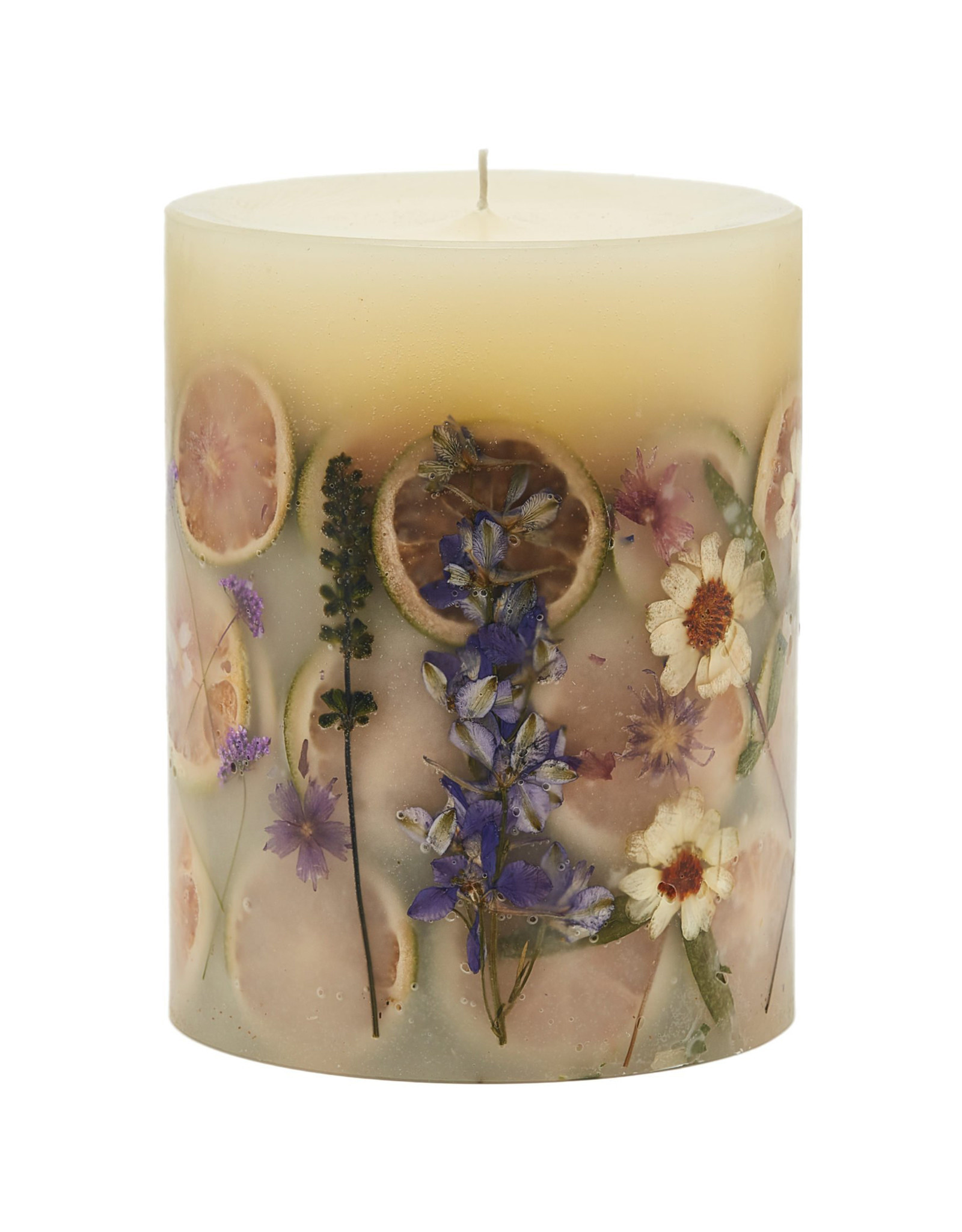 ROSY RINGS ROMAN LAVENDER MEDIUM ROUND BOTANICAL CANDLE