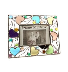 DIANE MARKIN 4X6 PASTEL HAPPY HEARTS PHOTO FRAME