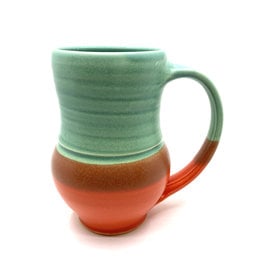 ONE ACRE CERAMICS TULIP MUG - GREEN & RED