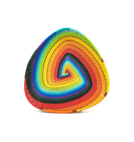 BASKETS OF AFRICA SMALL RAINBOW TRIANGLE PLATE
