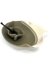 HILBORN POTTERY GRAY & WHITE SMALL DIP SET WITH SPOON