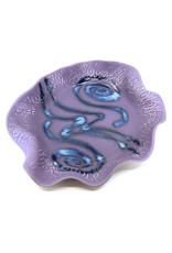 HILBORN POTTERY PERIWINKLE  PLATTER WITH SERVERS