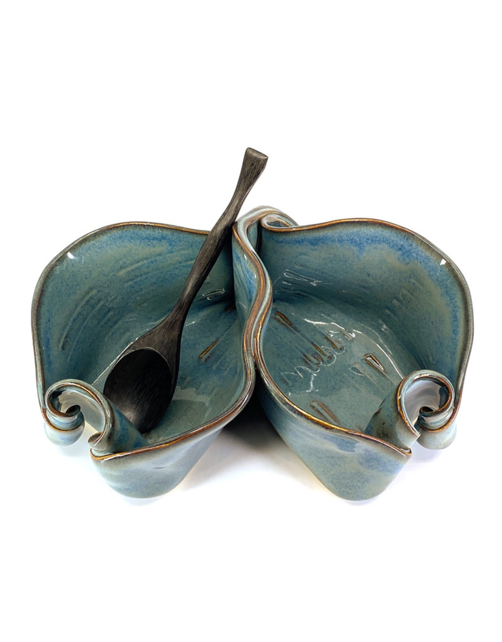 BLUE MEDLEY PISTACHIO BOWL WITH SPOON - Pot-Pourri