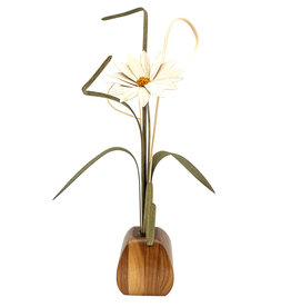 WOOD WILDFLOWERS EXPRESSIONS WOOD FLOWER ARRANGEMENT WITH 1 DAISY
