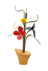 WOOD WILDFLOWERS CONTEMPORARY BALANCE II WOOD FLOWER ARRANGEMENT