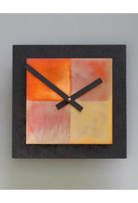 LEONIE LACOUETTE BLACK & COPPER SQUARE WALL CLOCK