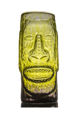 IANNAZZI GLASS DESIGN MOAI JUNGLE FOG GLASS TIKI MUG