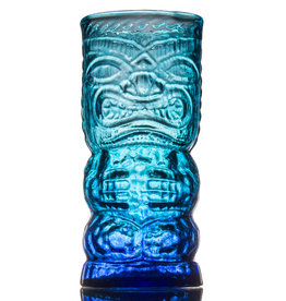 IANNAZZI GLASS DESIGN O.G. BLUE LAGOON GLASS TIKI MUG