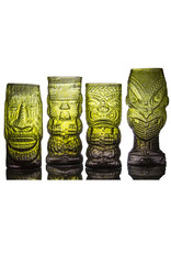 IANNAZZI GLASS DESIGN WARRIOR JUNGLE FOG GLASS TIKI MUG