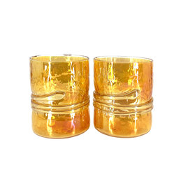 ESTEBAN PRIETO SHORT IRIDESCENT GOLD TUMBLER