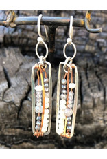 ART BY ANY MEANS PEARL & MOONSTONE MAZE EARRINGS
