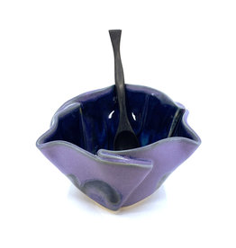 HILBORN POTTERY PERIWINKLE MULTI-PURPOSE DISH WITH SPOON