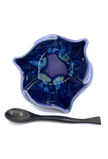 HILBORN POTTERY PERIWINKLE MULTI-PURPOSE DISH WITH SPOON