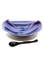 HILBORN POTTERY PERIWINKLE TAPENADE BOWL WITH SPOON